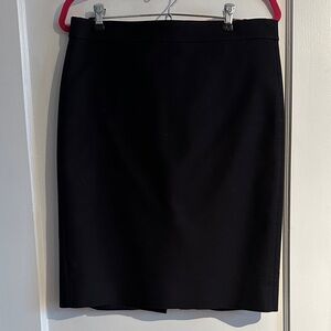 J. Crew number 2 Classic Black Pencil Skirt